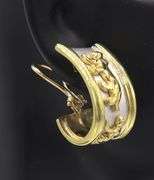 Chic 18kt YG Panther J Hoop Earrings