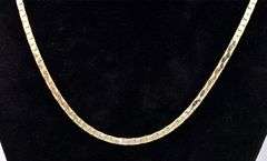 Vermeil Snake Chain Necklace In Sterling Silver