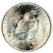 AU/Unc Peace Silver Dollar from 1922