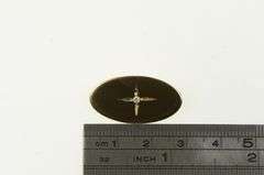 14K Yellow Gold Oval Diamond Star Burst Vintage Retro Pin/Brooch