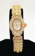 Ladies Geneva & Gemstone Watch, 18kt Yellow Gold Plated