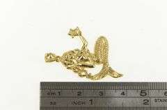 14K White Gold Mermaid Sea Siren Mystical Creature Charm/Pendant
