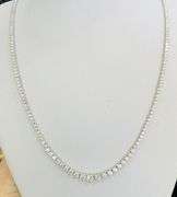 GORGEOUS 18KT SOLID WHITE GOLD 6.00 CARAT DIAMOND TENNIS NECKLACE
