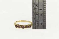 14K Yellow Gold Classic Vintage Natural Ruby Statement Band Ring