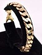 Sturdy Curb Chain Link Bracelet In 14K Rose Gold