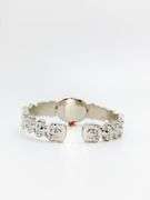 Ladies Geneva & Gemstone Watch, 18kt White GP Cuff