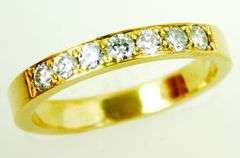 High Quality 14K Band of 7 Diamonds, Size 5.75