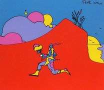 Peter Max, Original painting, mixed media on paper.