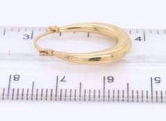 Simple Yellow Gold Earrings