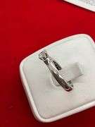 CERTIFIED 14K WHITE GOLD AND DIAMOND ENGAGEMENT RING