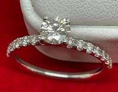 CERTIFIED BRAND NEW 14K WHITE GOLD AND DIAMOND ENGAGEMENT RING