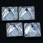 GROUP LOT OF 4X MATCHING PRINCESS CUT NATURAL DIAMONDS- D/E COLOR! VVS1!