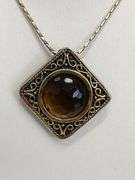 BYZANTINE STYLE VINTAGE STERLING SILVER NECKLACE