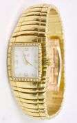 Rare 18K Yellow Gold Piaget Tanagra Mechanical Wind Watch with Diamonds