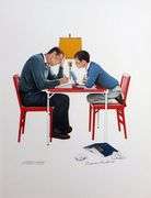 Extremely rare and collectable hand signed Norman Rockwell