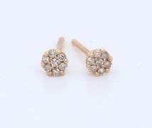 Tiny Yellow Gold Diamond Stud