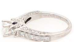Vera Wang 1.50ctw Princess and Round Diamond Three Stone Straight Bridal Set in 14K