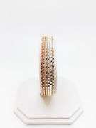 SET OF 6x MATCHING 18KT GOLD PLATED BANGLES