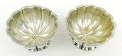 2 Vintage Victoria Taxco Sterling Silver Salt Bowls