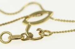 14K Yellow Gold Serpentine Loop Lavelier Bolo Chain Link Necklace