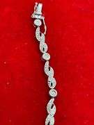 CERTIFIED  BRAND NEW 14K WHITE GOLD AND DIAMOND BRACELET