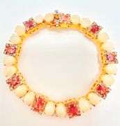 BEAUTIFUL PINK TOURMALINE, OPAL, & DIAMOND BRACELET- 30.0+CARATS!
