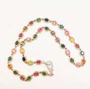 STUNNING TOURMALINE AND DIAMOND NECKLACE