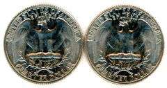 2 1965 SMS Washington Quarters in Unc