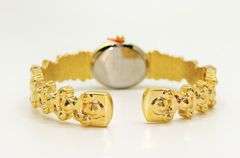 Ladies Geneva & Gemstone Watch, 18kt Yellow GP Cuff