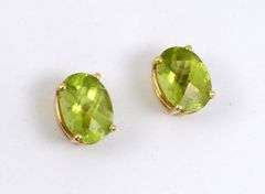 Two Differing Styles of Peridot Earrings