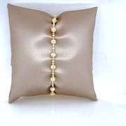 SPARKLING 14K YELLOW GOLD  BEAD BRACELET