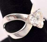 Heart CZ Ring In Sterling Silver