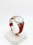 Beautiful Mother of Pearl & Gemstone Watch-Orange Genuine Leather Band
