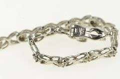 10K White Gold Hugs & Kisses XO Link Diamond Tennis Bracelet