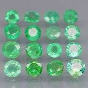 Vivid! Top green 2.72ct Colombian Emerald set