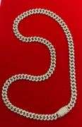 CERTIFIED BRAND NEW 14KT SOLID YELLOW GOLD AND DIAMOND CUBAN LINK CHAIN-19.0+ CARATS!