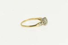 14K Yellow Gold 1940's 0.75 Ctw Old Mine Diamond Engagement Ring
