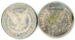 2 Different Morgan Silver Dollars: 1897 & 1921