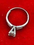 CERTIFIED  14K WHITE GOLD AND DIAMOND ENGAGEMENT RING