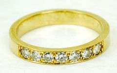 High Quality 14K Band of 7 Diamonds, Size 5.75