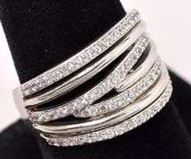 CZ Wrap Ring In Sterling Silver