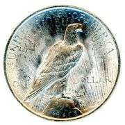 AU/Unc Peace Silver Dollar from 1922