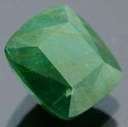 Huge! 6.20ct cushion cut Colombian Emerald!