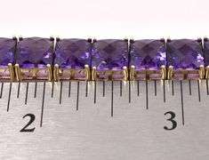 Admirable Purple Amethyst Gem Tennis Bracelet In 14K Yellow Gold