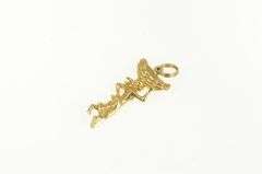 14K Yellow Gold Banana Bunch Carrying Lady Woman Vintage Charm/Pendant