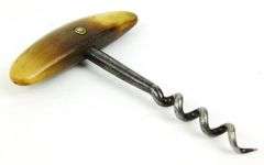 Early French Carved Horn Cork Screw