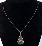 Interesting Diamond Pendant Necklace In 14K White Gold