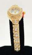 Ladies Geneva & Gemstone Watch, 18kt Yellow Gold Plated