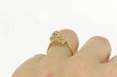 14K Yellow Gold 0.30 Ctw Diamond Cluster Vintage Bypass Ring
