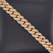 16.65 Carats! Pave Diamond Miami Cuban Chain Necklace
